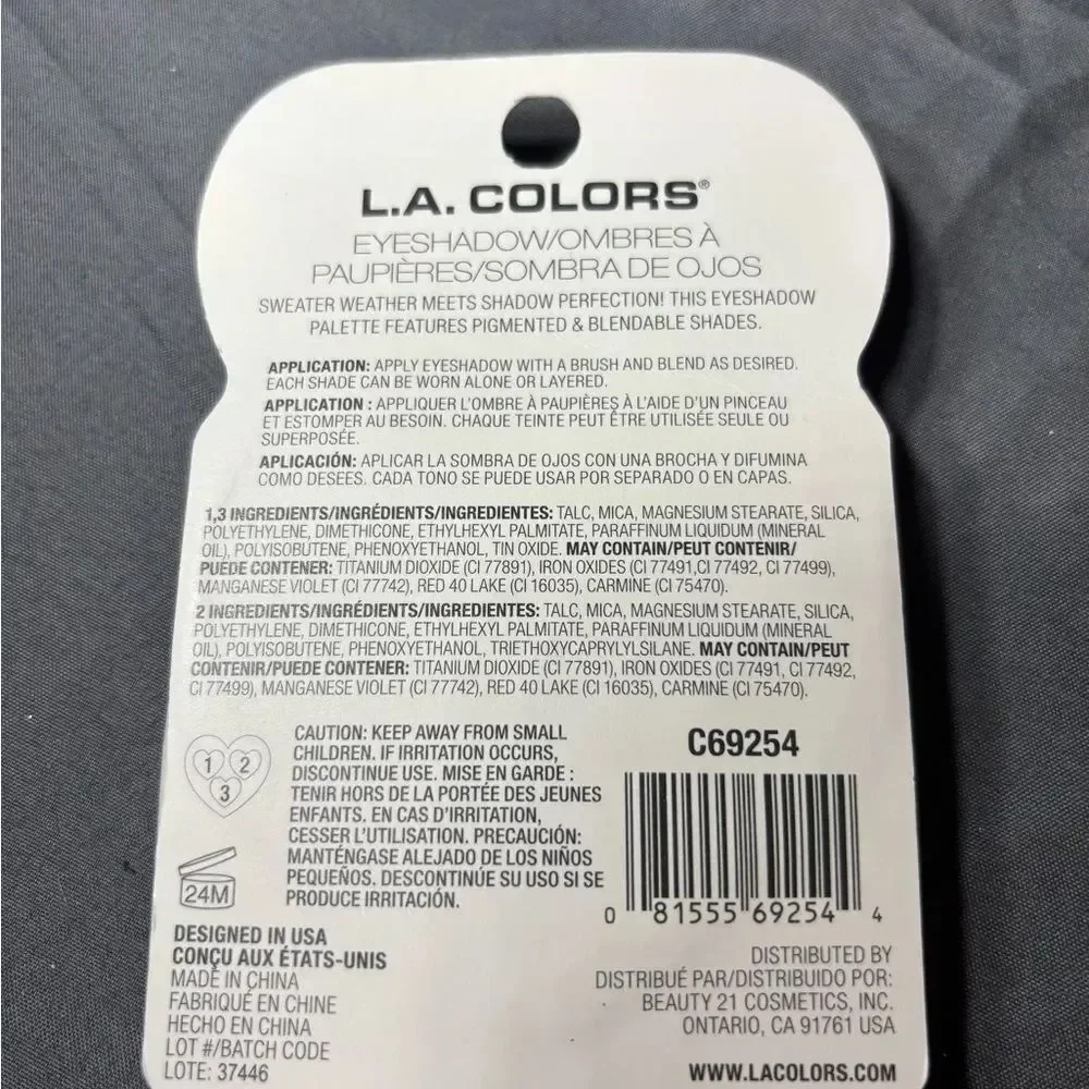 New L.A. COLORS Heart Eyeshadow Palette - Peach & Rose Tones Everything Nice